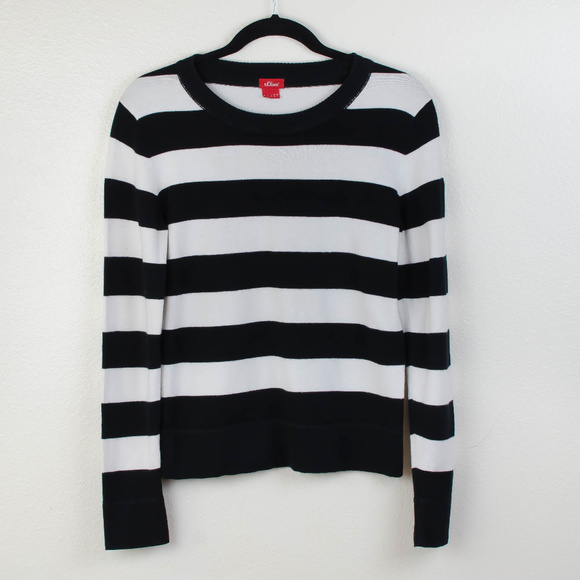 black and white striped sweater women's